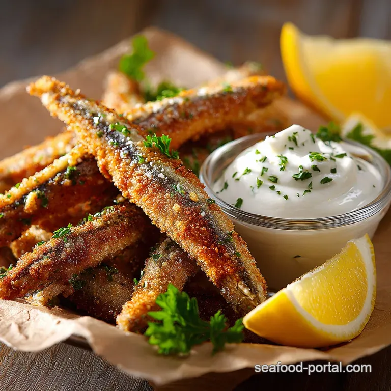 Fried Smelt: A Proper Chippy Treat with Zesty Lemon-Dill Dip