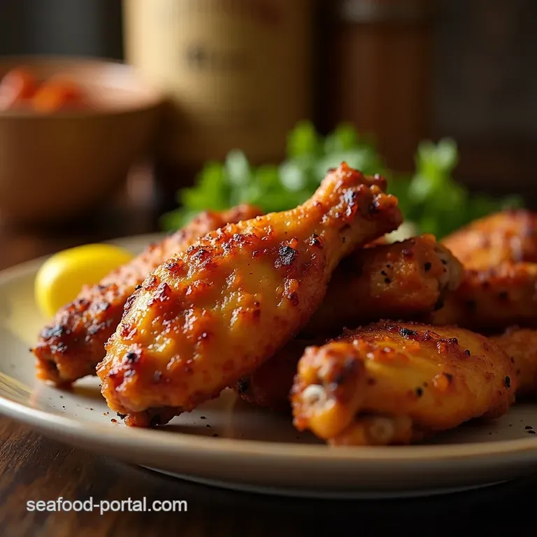 Smoky Perfection The Secret to UltraCrispy Grilled Chicken Wings presentation