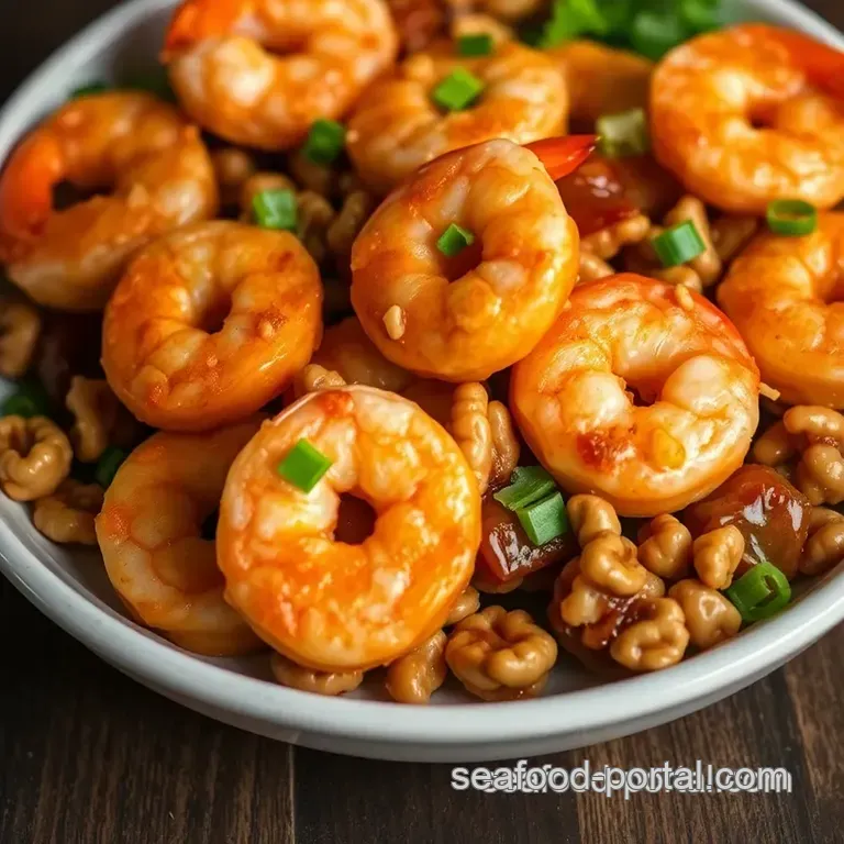 Crispy Honey Walnut Shrimp: A Sweet and Savory Delight presentation