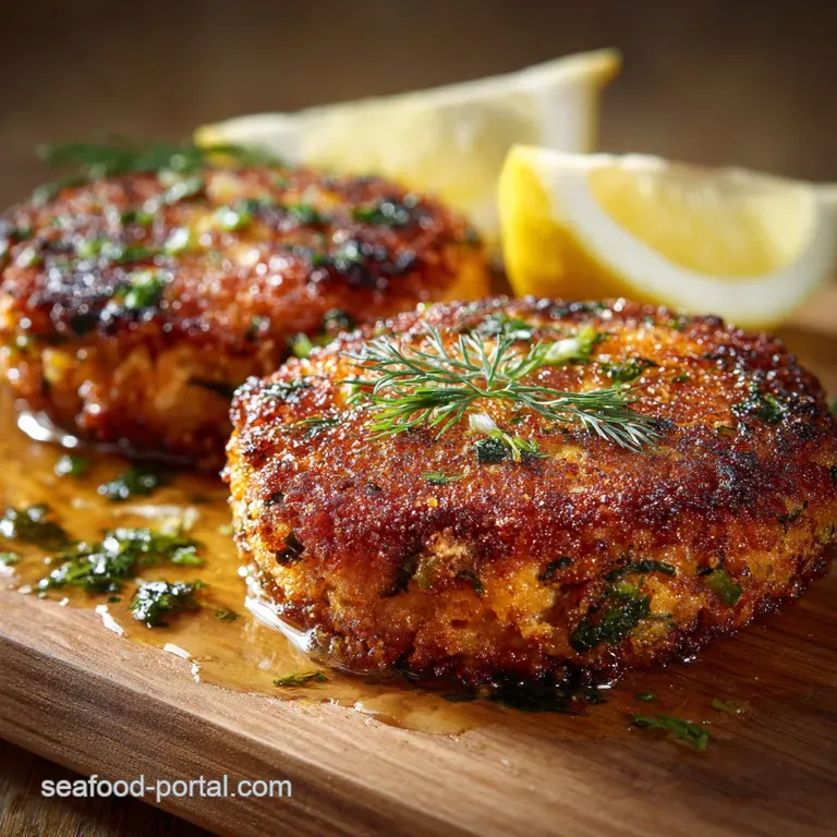 Salmon Cakes: the Crispy Lemon Dill Recipe (Your Weekday Hero) presentation