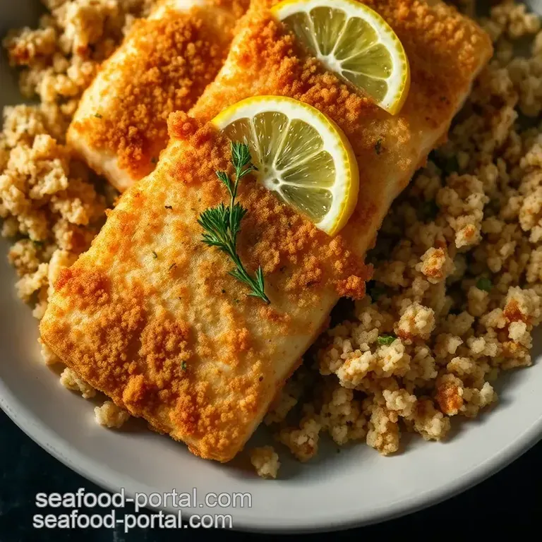 Crispy Lemon Herb Tilapia presentation