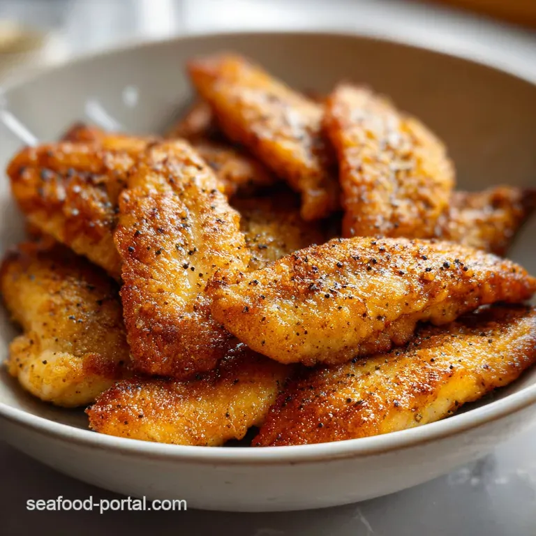 Crispy Pan Fried Tilapia with Lemon Pepper