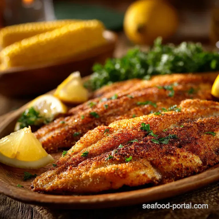 Pan-Fried Catfish: Ultimate Crispy Cornmeal Recipe in 25 Minutes presentation