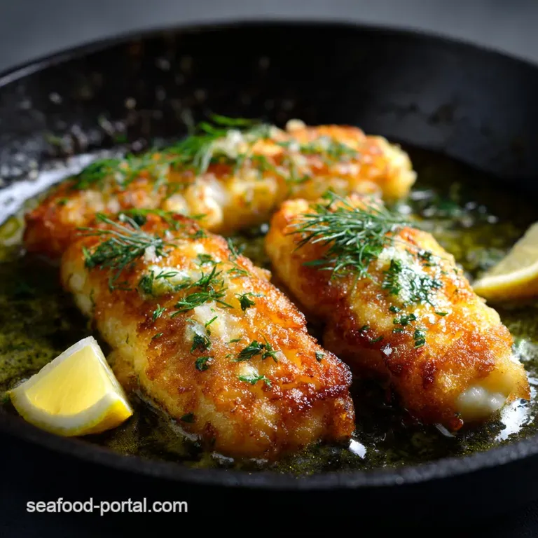 Crispy Golden Haddock Fillets with Lemondill Butter the Perfect Panfry presentation