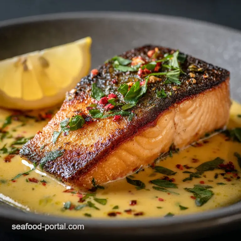 Pan Seared Salmon: Crispy Skin Perfection presentation