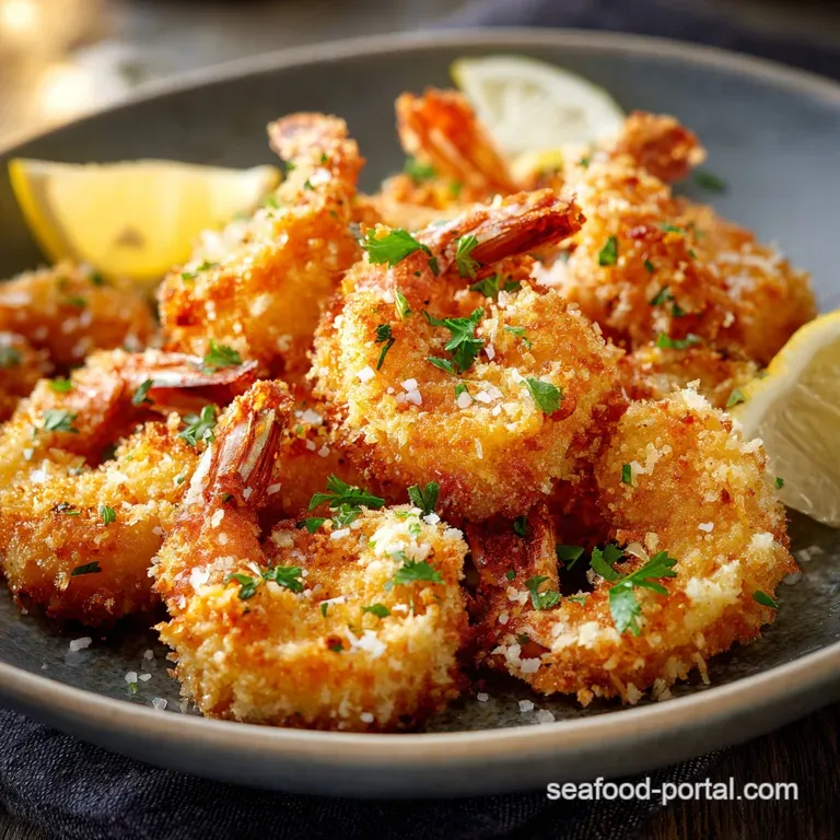 Butterfly Shrimp Chip Shop Special: Crispy Coconut Panko Prawns presentation