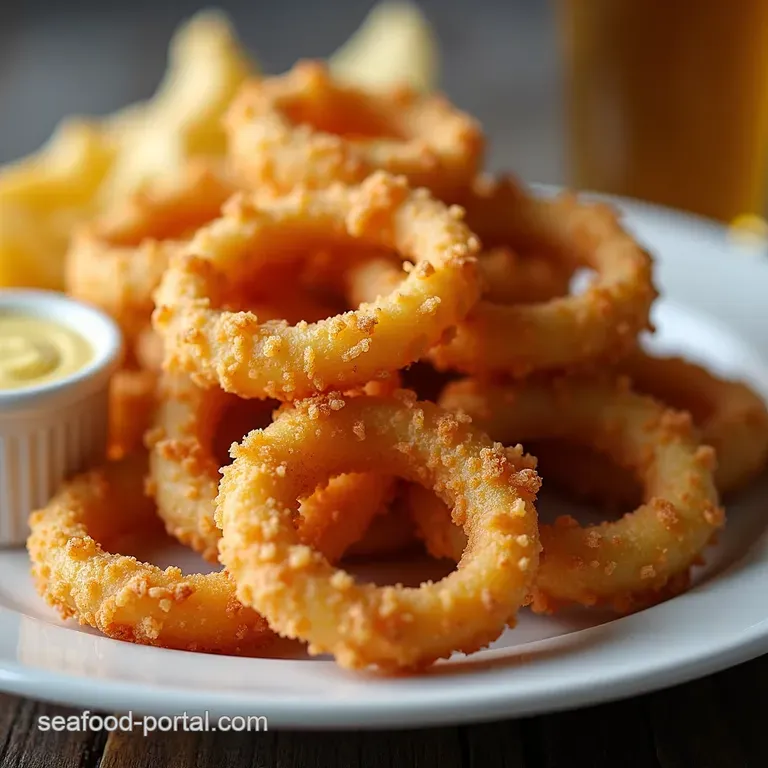 Crispy PubStyle Calamari Golden Rings of Delight