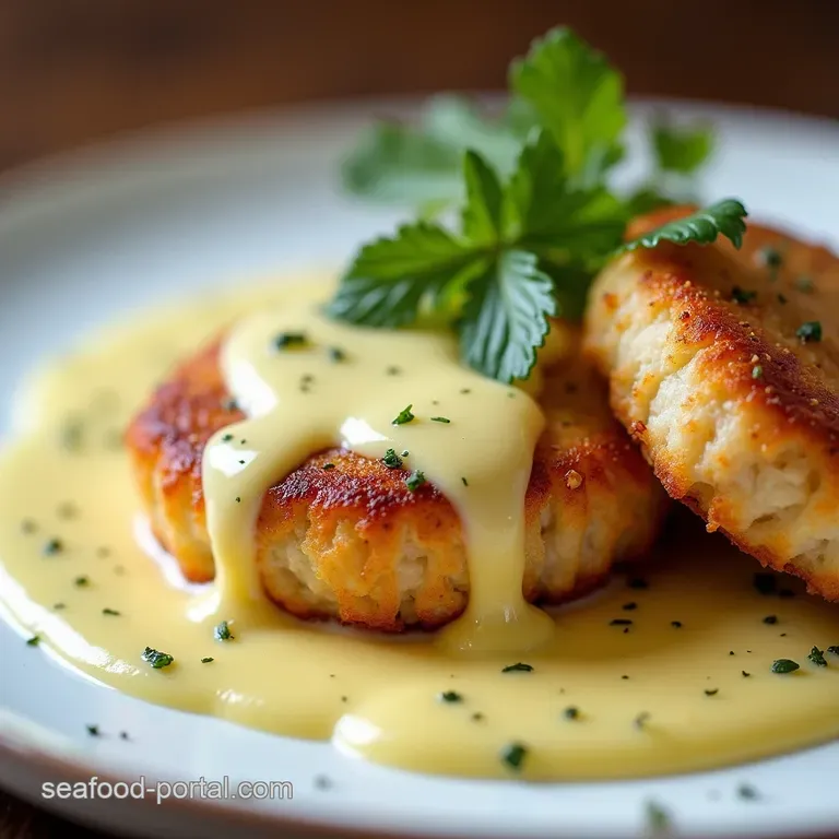 The Posh Fishcake Crispy Salmon Patties with a Velvety Lemon Garlic Cream Sauce