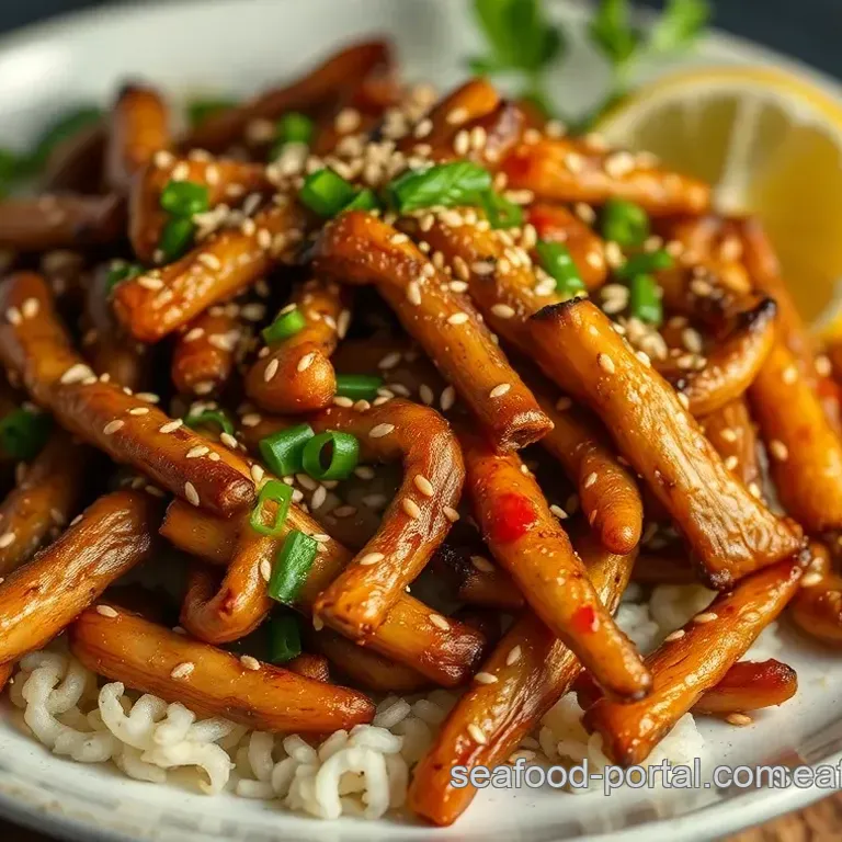 Crispy Sesame Mushroom Stalks: Easy 20-Minute Snack for 4!
