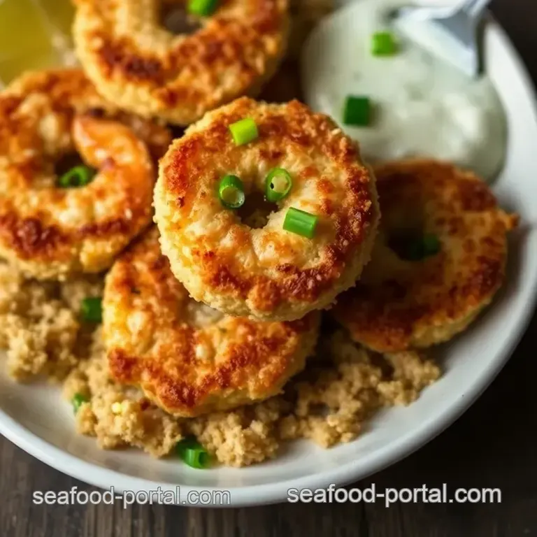 Crispy Shrimp Cakes with Zesty Lime Aioli presentation
