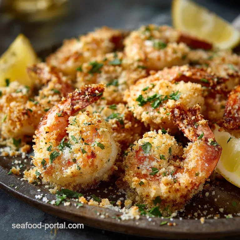 Shrimp Parmesan: Speedy Cheesy and Ultra-Crispy Panko Bake presentation
