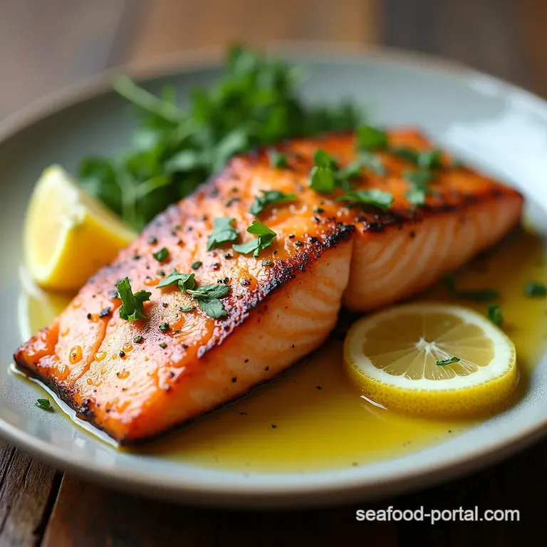 Perfect PanSeared Salmon Crispy Skin Lemon Butter Baste