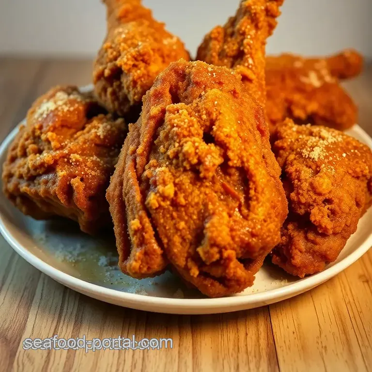 Crispy Southern Fried Chicken with a Flavorful Twist presentation