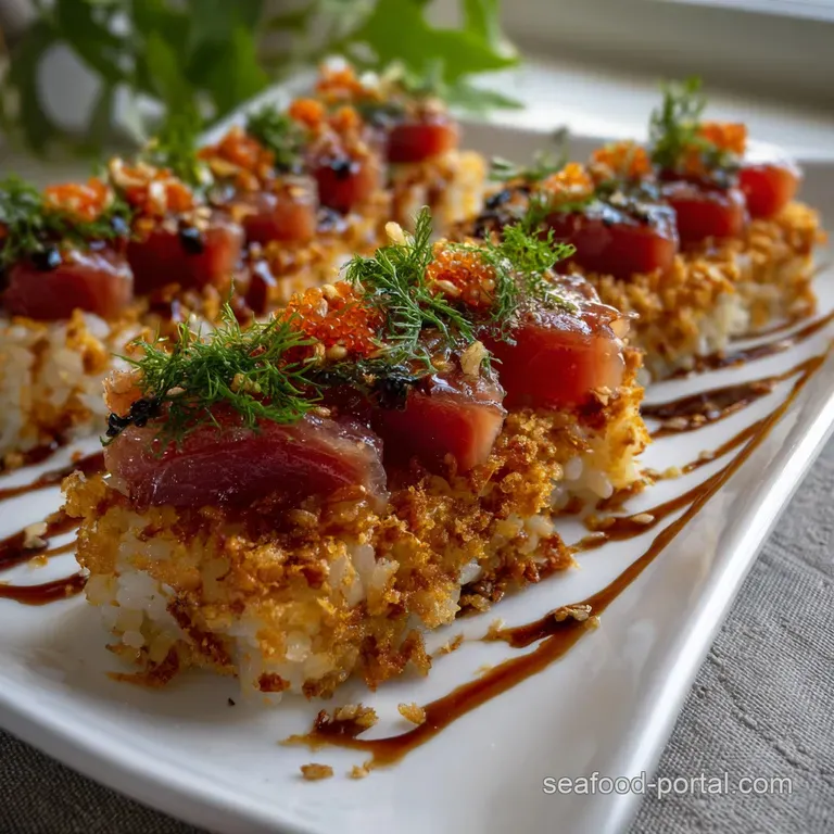 Crispy Rice with Spicy Tuna Sushi | Restaurant Quality