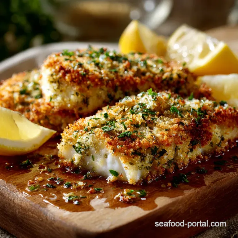 Tilapia Panko Crusted: Crispy Lemon Herb Fillets (Baked or Air Fried) presentation