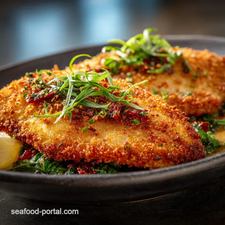 Crispy Tilapia with Golden Panko Crust and Zesty Lemon-Herb Dressing