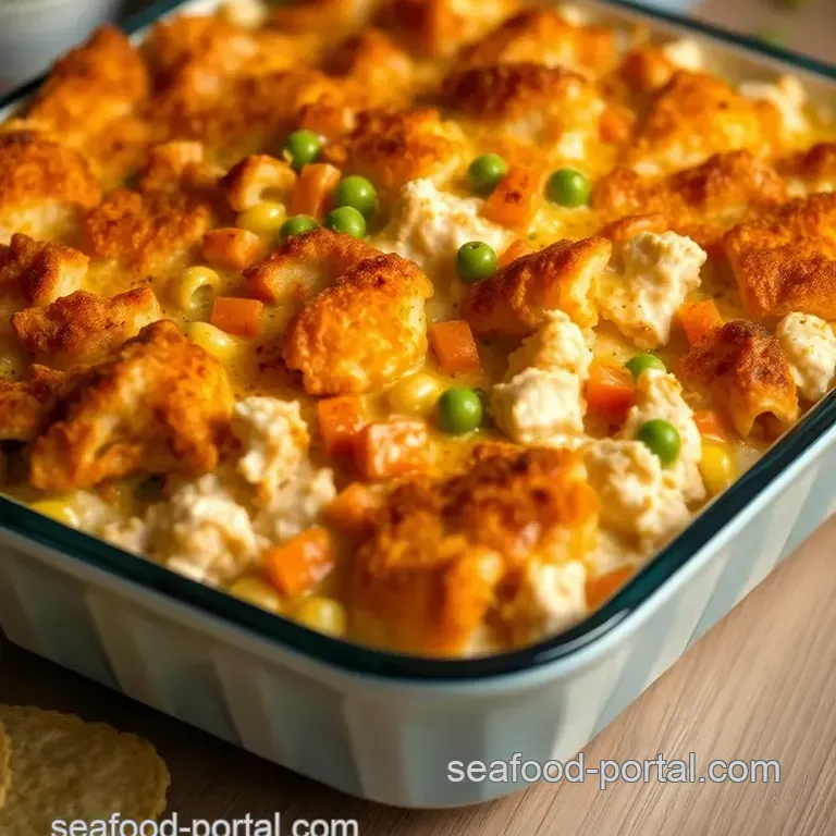 Crispy Tuna Hotdish Delight presentation
