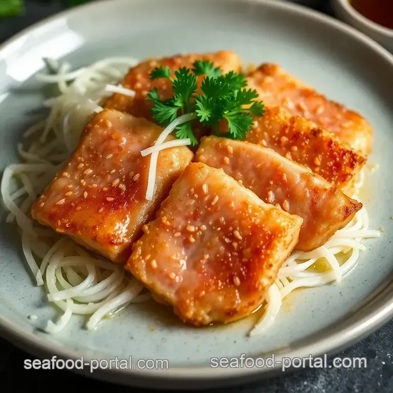 Crispy Tuna Medallions with Grated Daikon Ponzu Sauce presentation