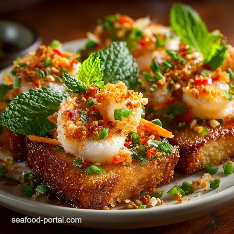 Crispy Prawn Perfection Vietnamese Shrimp Toast Bánh Mì Chiên Tôm