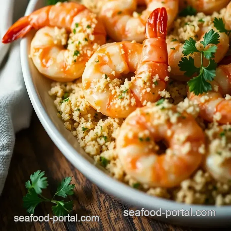 Decadent Baked Stuffed Shrimp with Garlic Butter and Herb Crust presentation