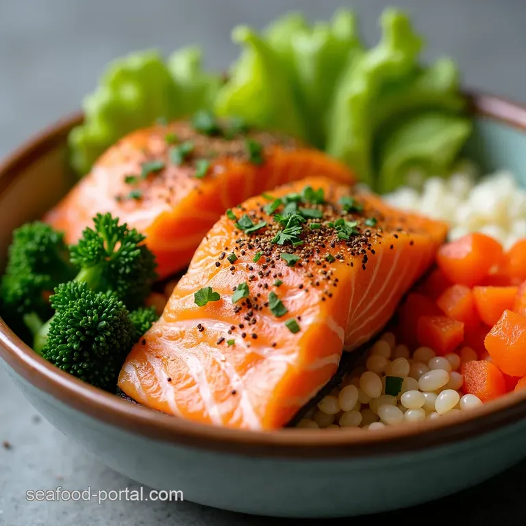 Deconstructed Baked Salmon Sushi Bowl