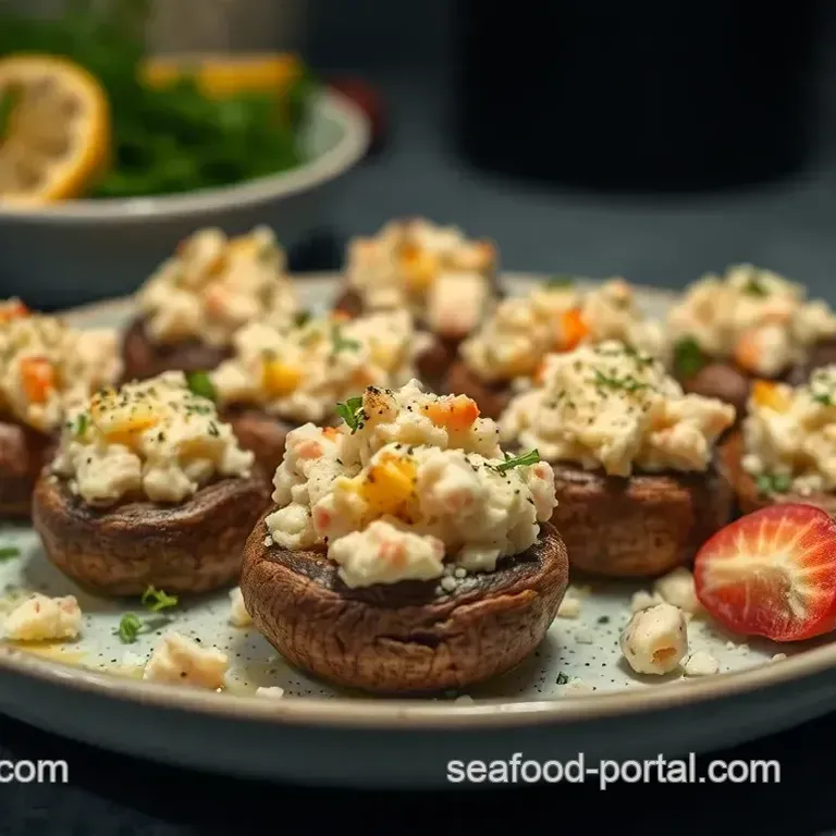 Delectable Stuffed Crab Mushrooms