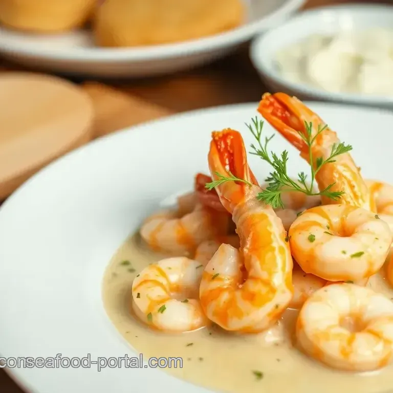 Sautéed Prawns in Creamy Garlic Sauce