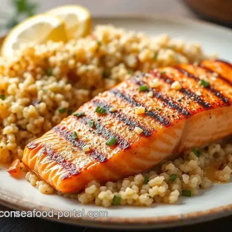 Garlic-Infused Grilled Salmon with Fluffy Quinoa
