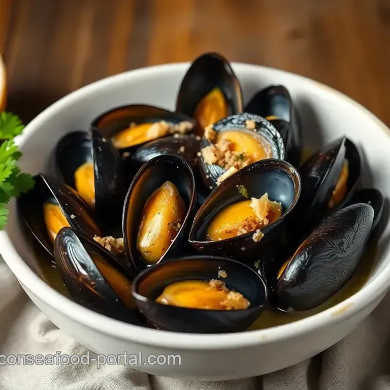 Savory Steam Mussels in White Wine & Garlic