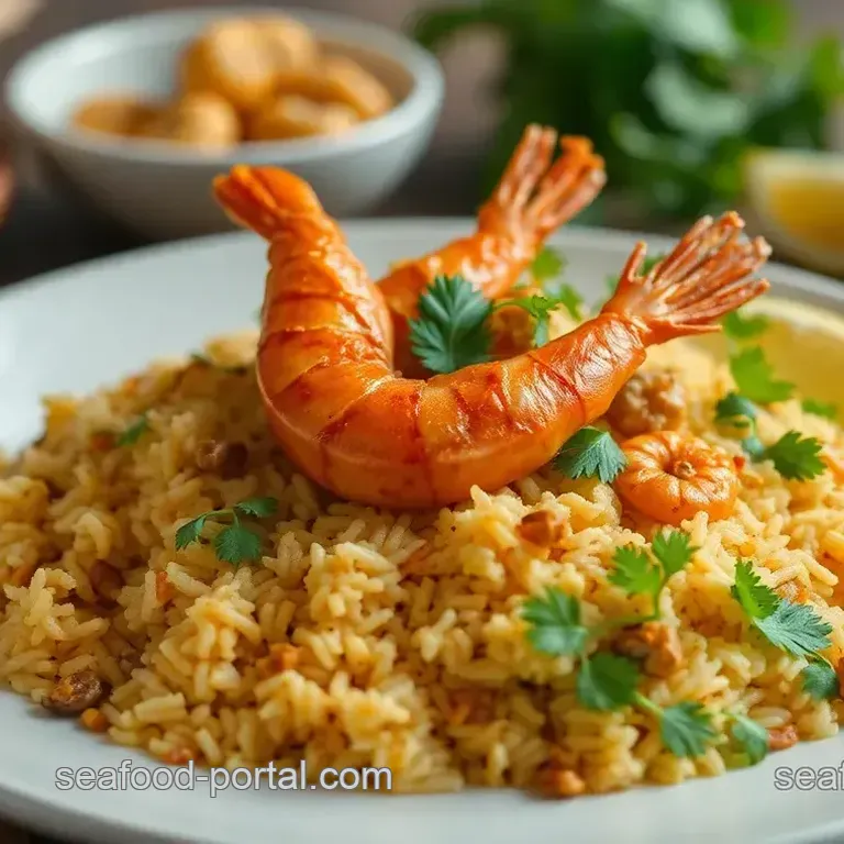 Cooked Prawn Biryani with Crispy Delight