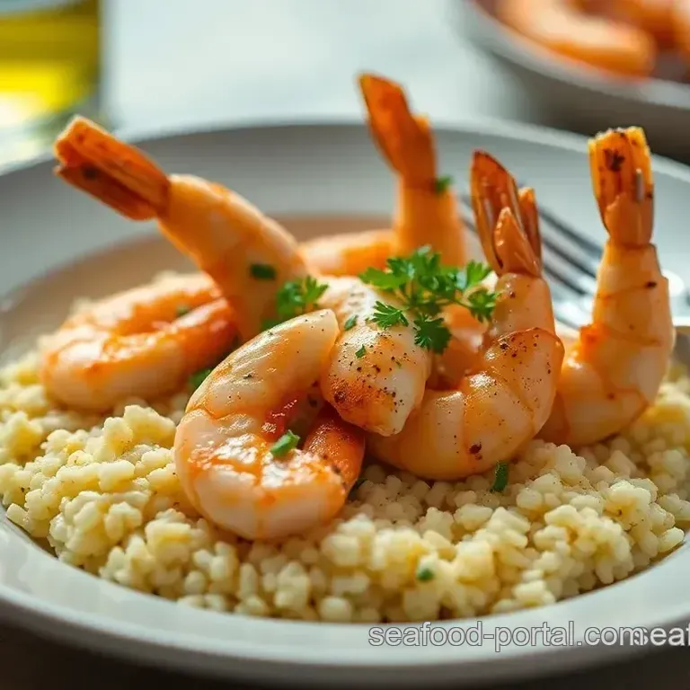 Sautéed Prawns with Fluffy Couscous Delight