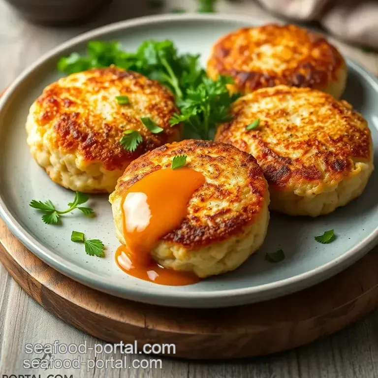 Savory Pan-Fried Salmon Cakes with Tangy Sauce presentation