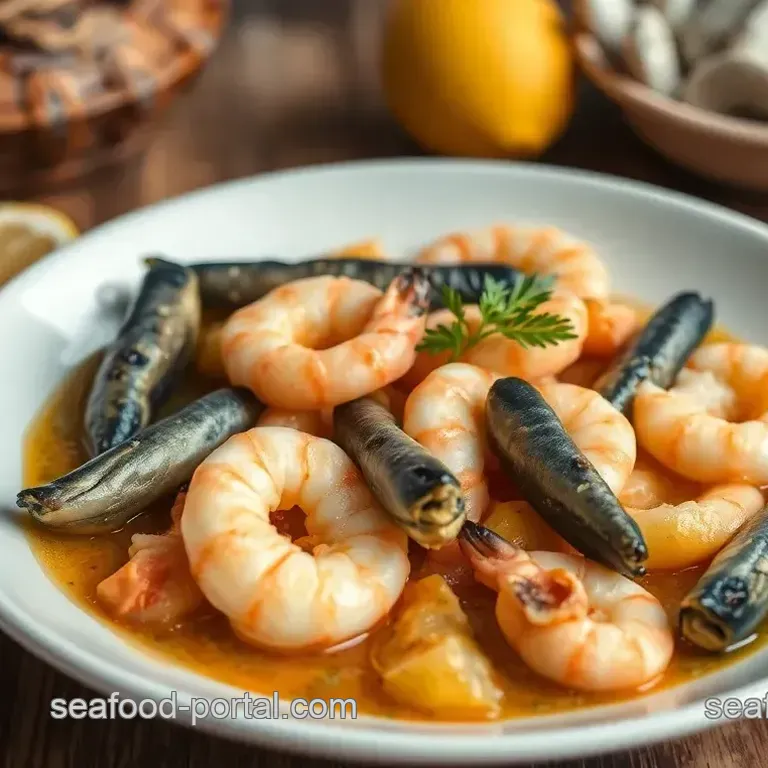 Zesty Sautéed Sardines & Prawns in Lemon Sauce