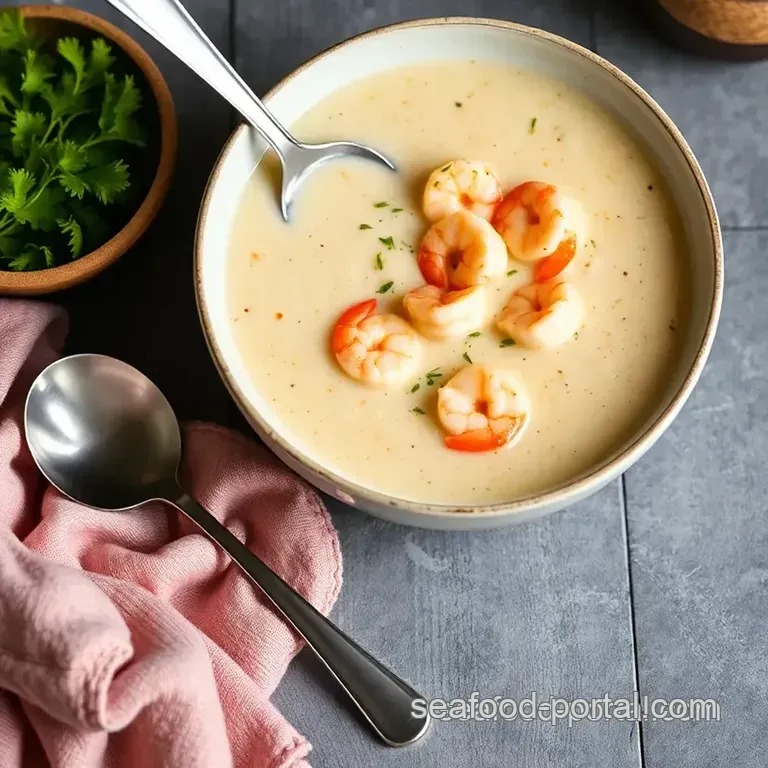 Quick Shrimp Chowder with Creamy Flavor presentation
