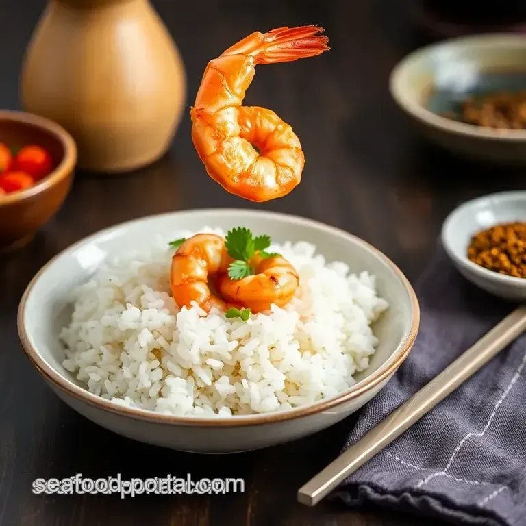 Quick and Zesty Stir-Fried Shrimp with Rice presentation