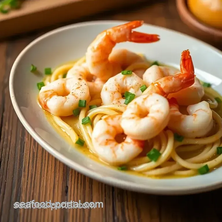 Sautéed Shrimp Scampi with Garlic Butter presentation