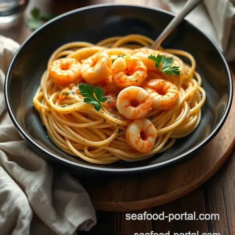 Sautéed Shrimp Scampi Pasta - Quick & Easy presentation