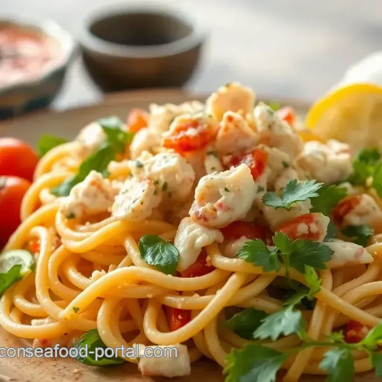 Quick Crab Pasta Salad with Fresh Veggies