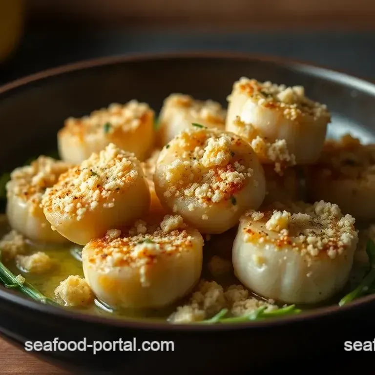 Divine Baked Scallops with Garlic Breadcrumb Topping