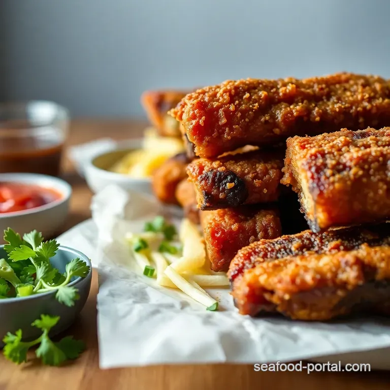 Double-Fried Sticky BBQ Ribs