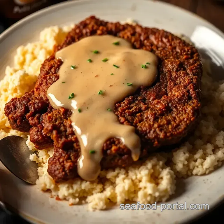 Down-Home Country Fried Steak presentation