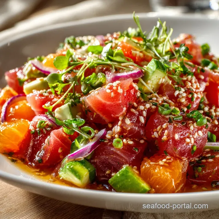 Ahi Tuna Poke: the Proper Fresh Fast Hawaiian Recipe presentation