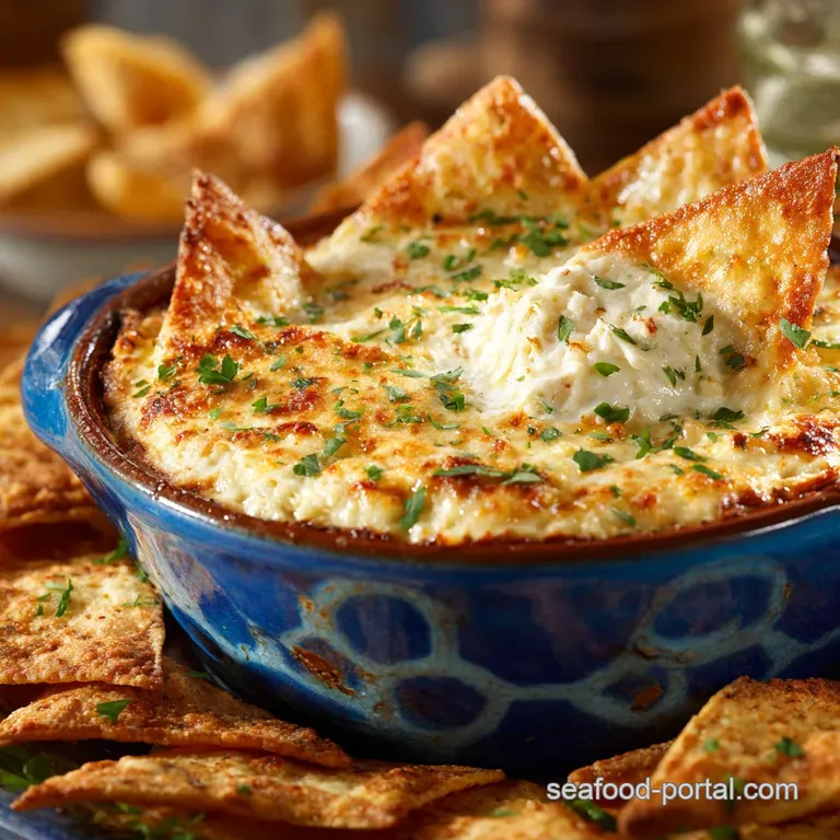 Cheesy Crab Rangoon Dip Pubstyle Baked Indulgence Ready in 35 Mins presentation