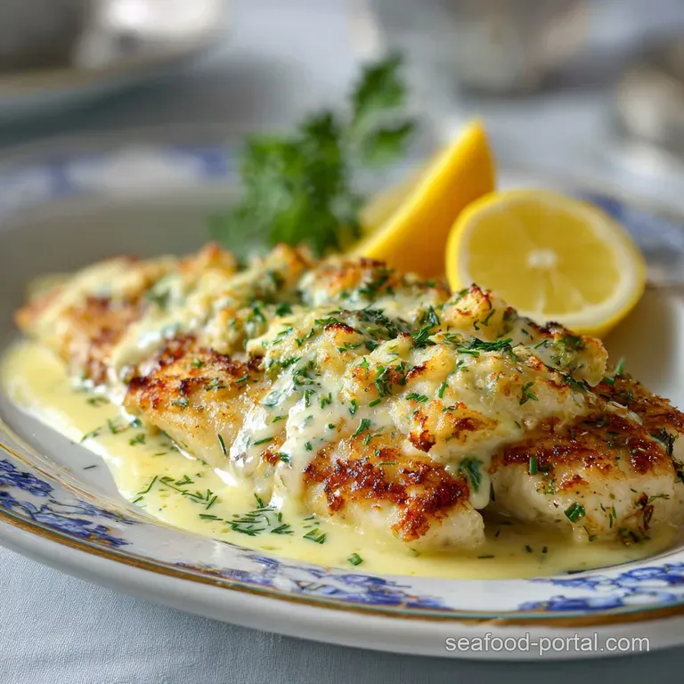Easy Baked Flounder with Crab Topping and Lemon Butter