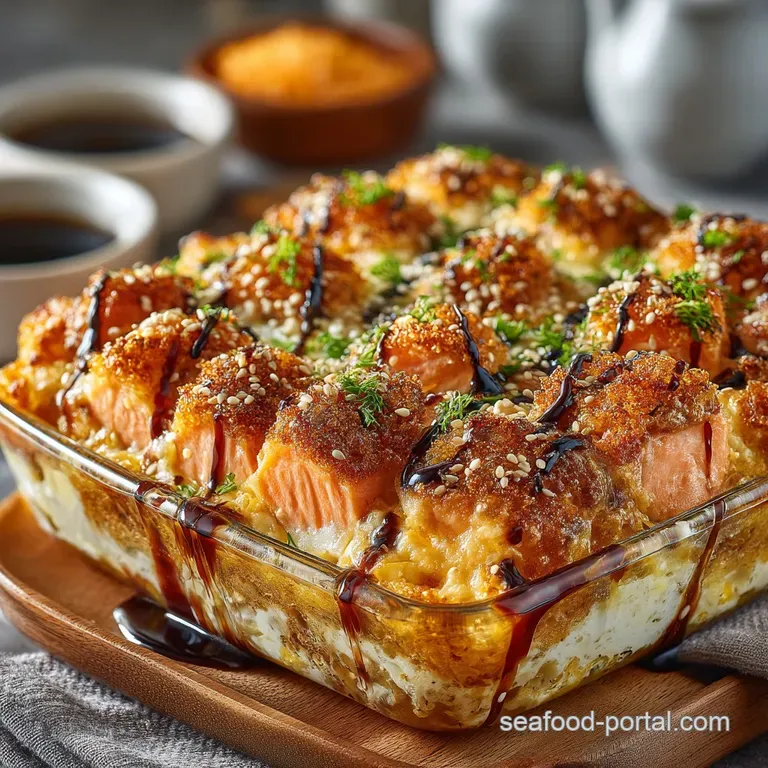 The NoFuss Faux Maki Quick Easy Baked Salmon Sushi Casserole presentation