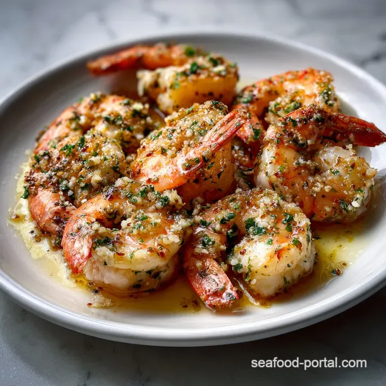 Easy Baked Shrimp with Garlic Butter: 10-Minute Dinner presentation