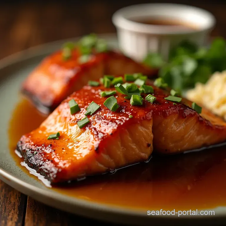 Sticky Simple RestaurantQuality Baked Teriyaki Salmon in 25 Minutes presentation