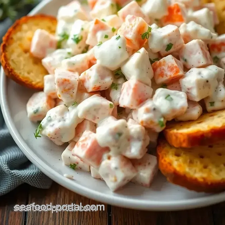 Delightful Easy Crab Salad with Creamy Dressing presentation