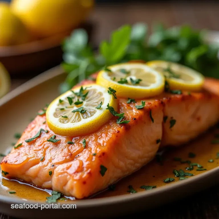 The Effortless CrowdPleaser Perfectly Flaky OvenBaked Salmon with Lemon Herbs presentation