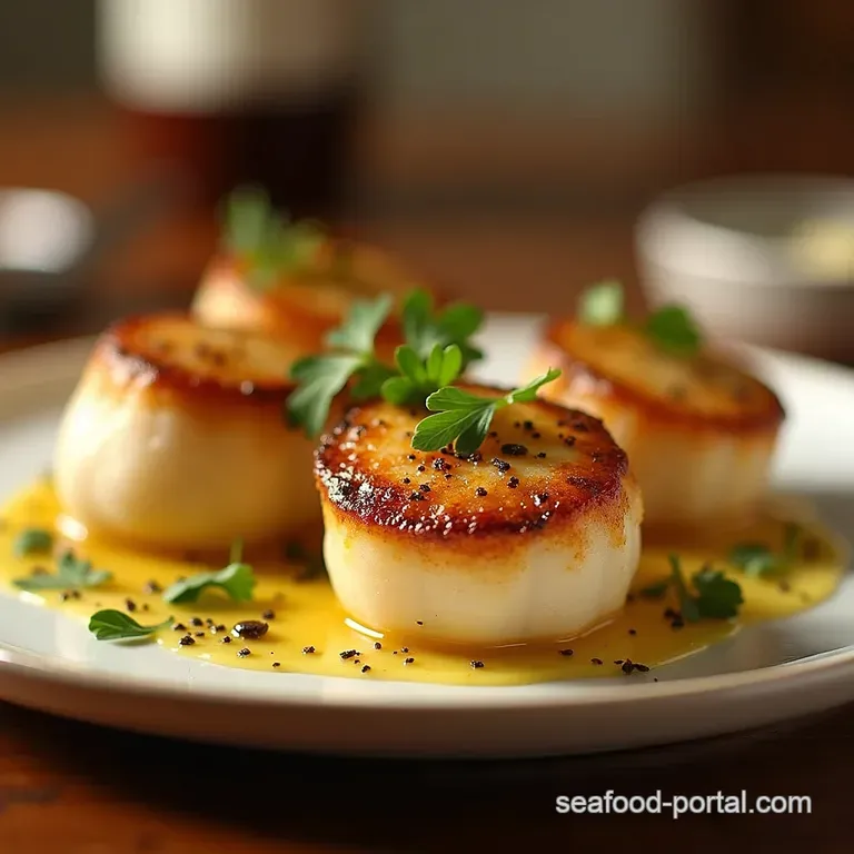 Golden Kissed Garlic Butter Baked Scallops Restaurant Quality in Minutes presentation